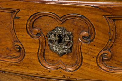 French Provincial Cherrywood Commode with Marble Top