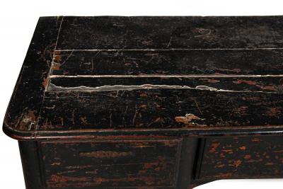 French Provincial Desk in Ebonized Polychrome late 18th century