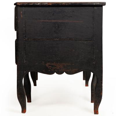 French Provincial Desk in Ebonized Polychrome late 18th century
