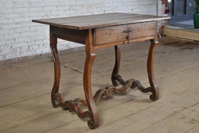 French Provincial Louis XIV Period Os de Mouton Oak Side Table
