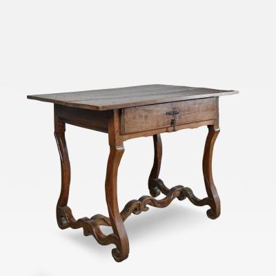 French Provincial Louis XIV Period Os de Mouton Oak Side Table