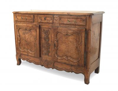 French Provincial Louis XV 18th Cent Walnut Commode