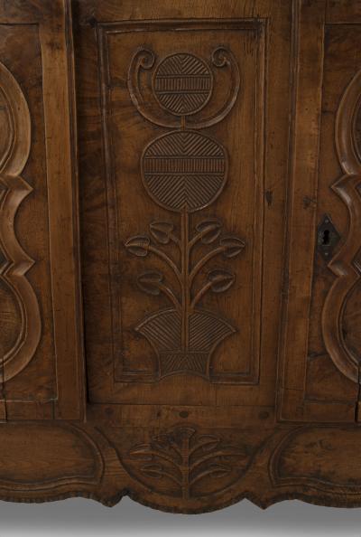 French Provincial Louis XV Walnut Commode