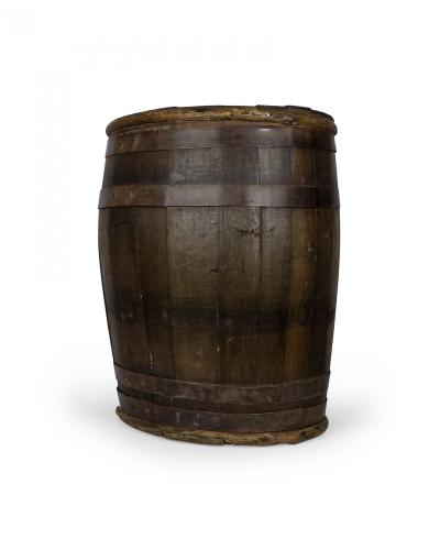 French Provincial Oak Barrel Umbrella Stand