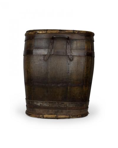 French Provincial Oak Barrel Umbrella Stand
