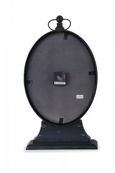 French Provincial Style Black Tole Clock with Base