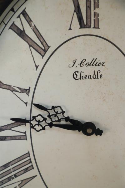 French Provincial Style Black Tole Clock with Base