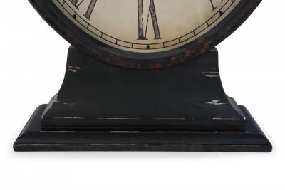 French Provincial Style Black Tole Clock with Base