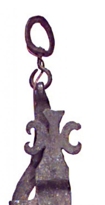 French Provincial Style Wrought Iron Saw Chandelier