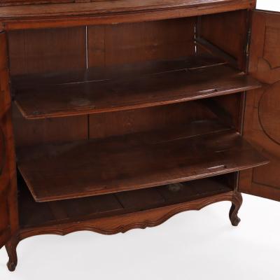 French Provincial Two Piece Oak Cabinet C 1880
