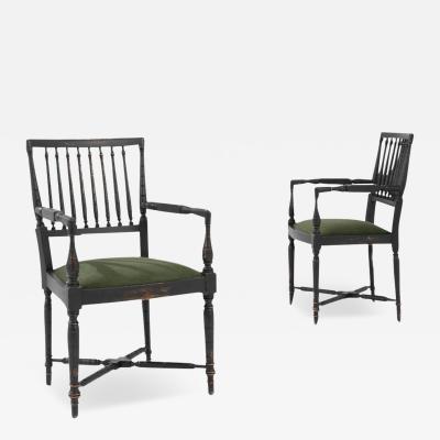French Provincial Upholstered Side Chairs A Pair