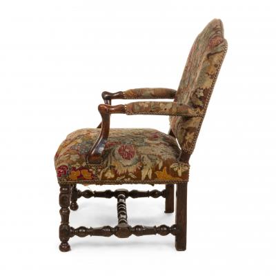 French Provincial Walnut Arm Chair