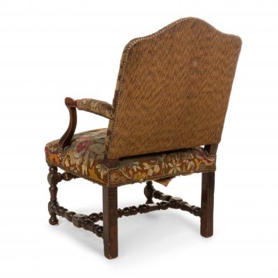 French Provincial Walnut Arm Chair