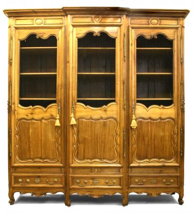 French Provincial Walnut Armoire Cabinet