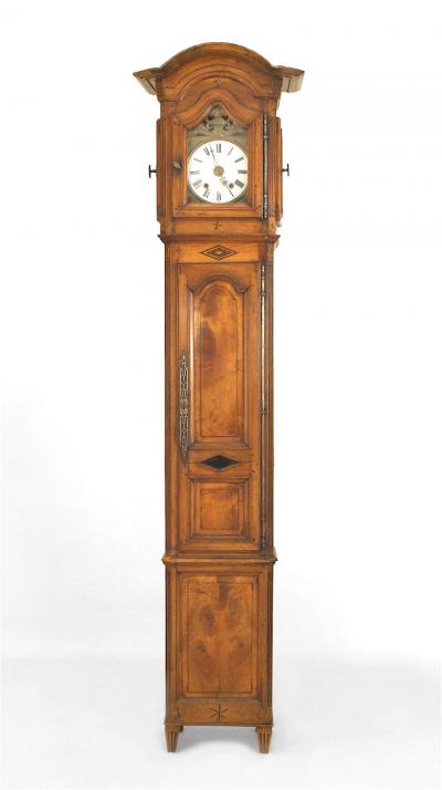 French Provincial Walnut Grandfather Clock