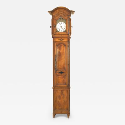 French Provincial Walnut Grandfather Clock