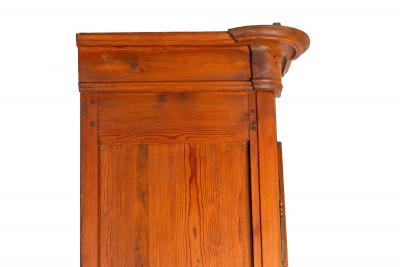 French Provincial Waxed Pine Bookcase Display Cabinet Cupboard