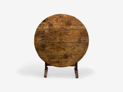 French Provincial Wood Wine Tasting Center Table France 19th C 