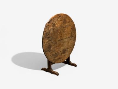 French Provincial Wood Wine Tasting Center Table France 19th C 