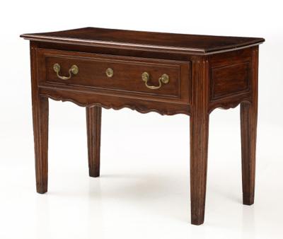 French Provincial walnut console table