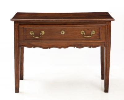 French Provincial walnut console table