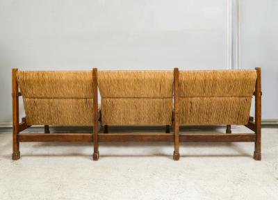 French Rattan Settee