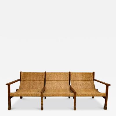 French Rattan Settee