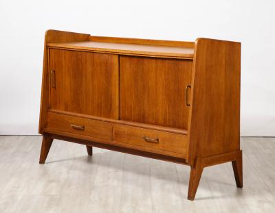 French Reconstruction Oak Cabinet France circa 1950