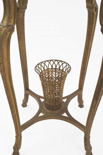 French Regence Bronze Dore and Marble End Table
