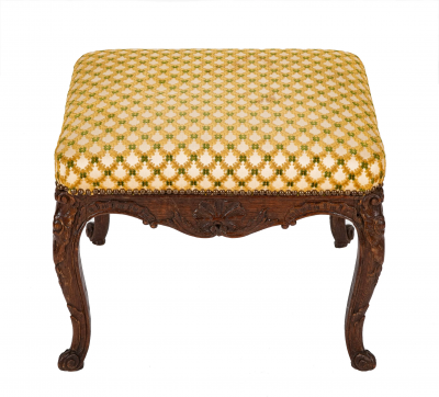 French Regence Carved Oak Bench