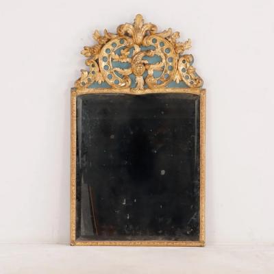 French Regence painted and giltwood mirror circa 1780 