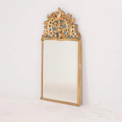 French Regence painted and giltwood mirror circa 1780 