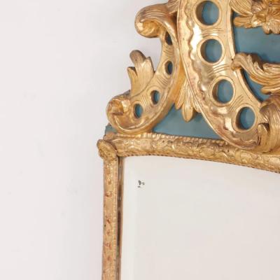French Regence painted and giltwood mirror circa 1780 