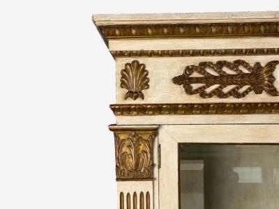 French Regency Monumental Bookcases Cream Painted Wood Gilt France 19th c 