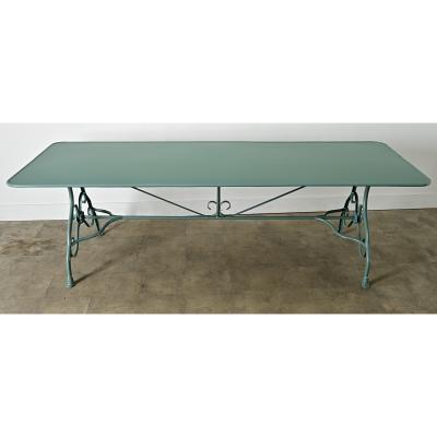 French Reproduction Metal Dining Table in New Powdercoat
