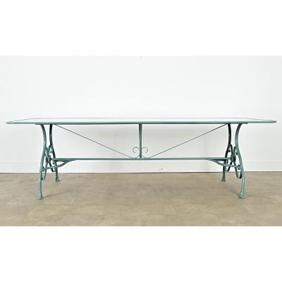French Reproduction Metal Dining Table in New Powdercoat