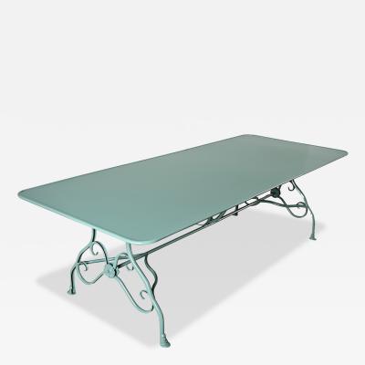 French Reproduction Metal Dining Table in New Powdercoat