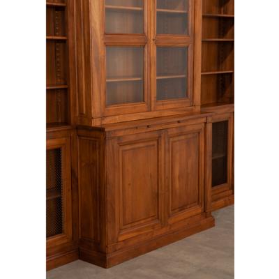 French Reproduction Walnut Bibliotheque