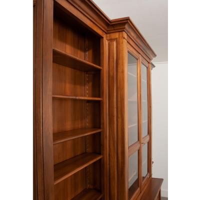 French Reproduction Walnut Bibliotheque