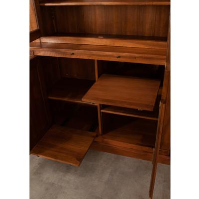 French Reproduction Walnut Bibliotheque