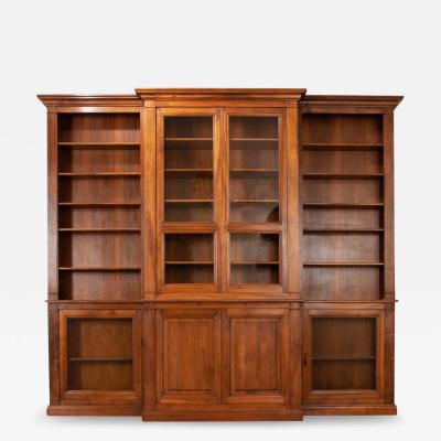 French Reproduction Walnut Bibliotheque