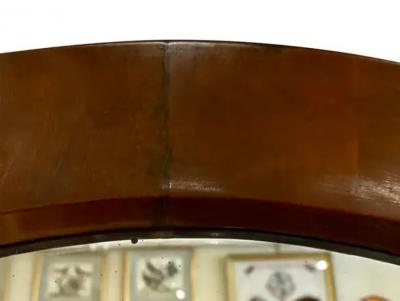 French Restauration Mahogany and Bronze Mounted Cheval Mirror