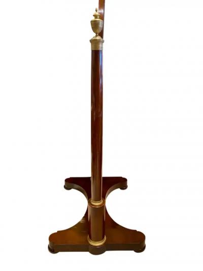 French Restauration Mahogany and Bronze Mounted Cheval Mirror