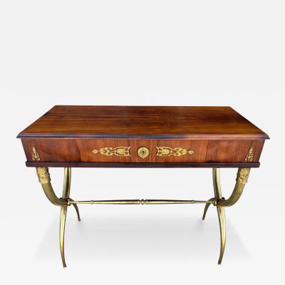 French Restauration Style Desk On Brass Base