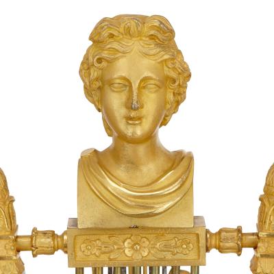 French Restauration period gilt bronze and cut glass mantel clock