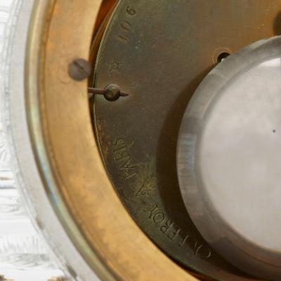 French Restauration period gilt bronze and cut glass mantel clock