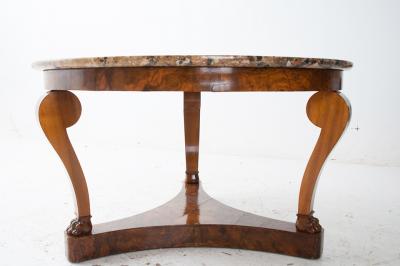 French Restoration 19th Century Marble Top Center Table