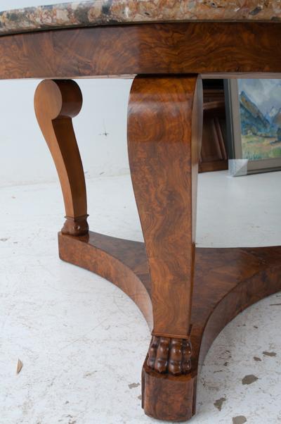 French Restoration 19th Century Marble Top Center Table