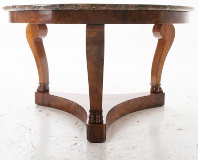 French Restoration 19th Century Marble Top Center Table