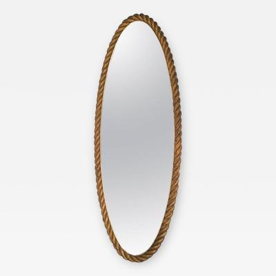 French Riviera Very High Gilt Rope Pure Mirror in Good Vintage Condition
